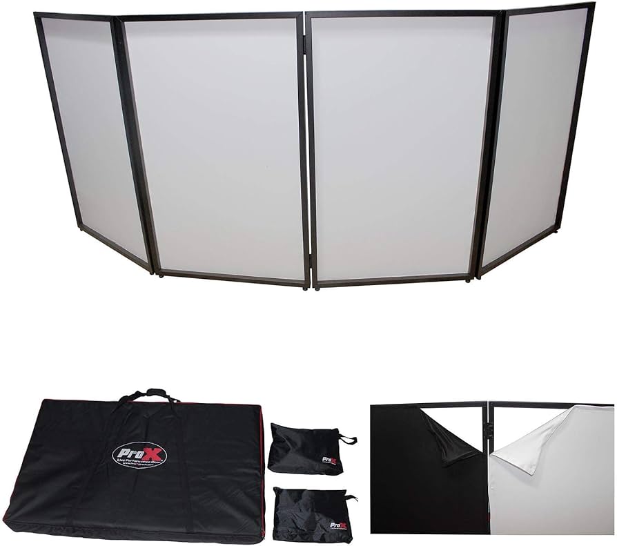 Amazon.com: ProX XF-4X3048B 4 Panel DJ Facade Black Portable